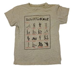 Vintage Y2K Grey Funny Graphic Top Tee T-shirt Size: Small